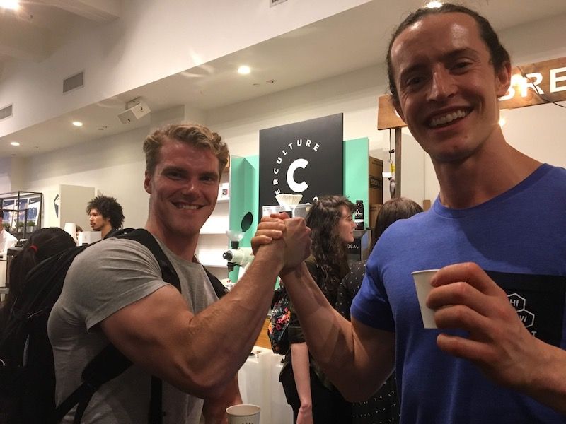 Brendon Smith and Kent Langston at the 2017 New York Coffee Festival
              Counter Culture booth