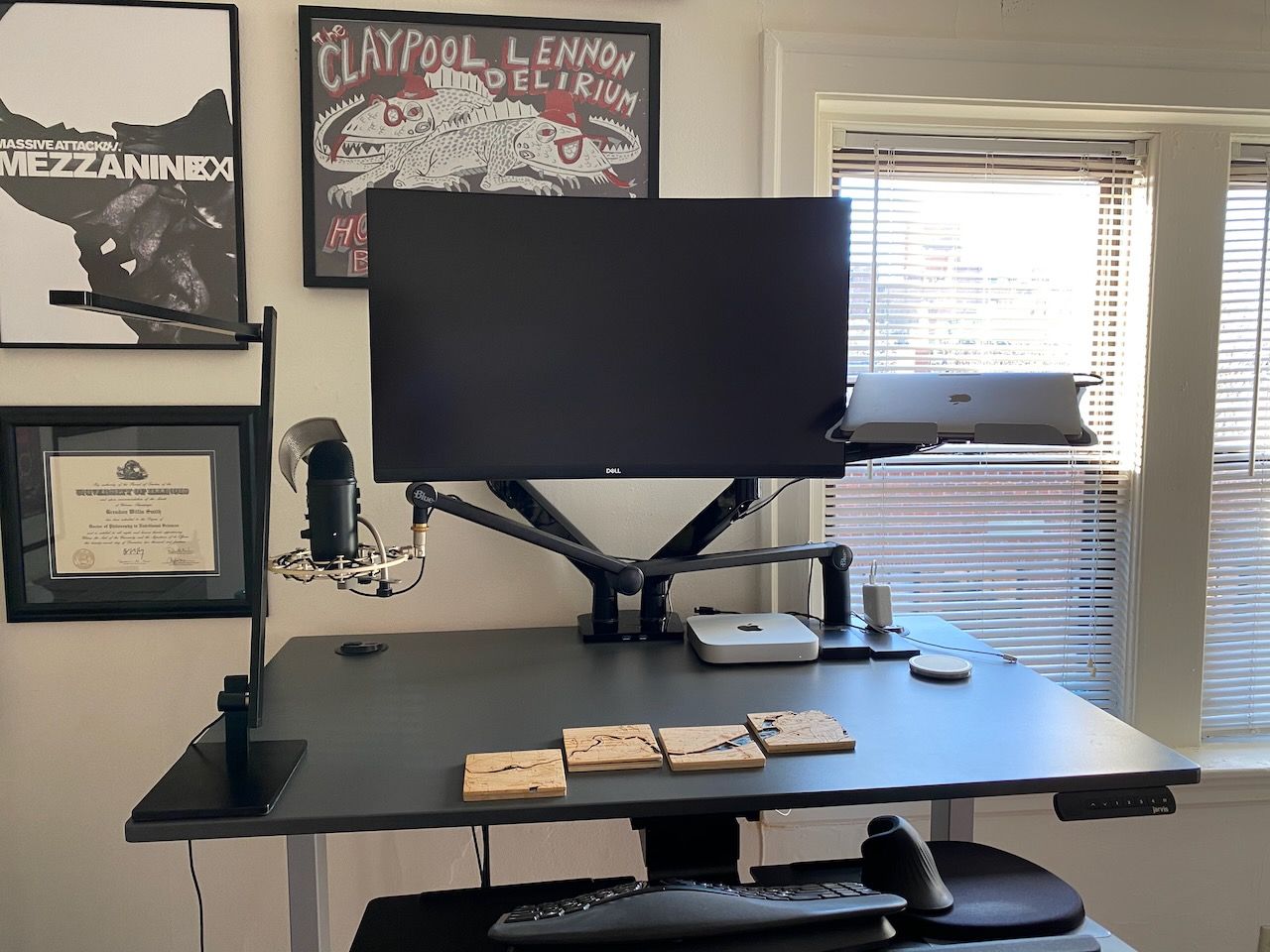 Photo of Brendon Smith's standing desk at home