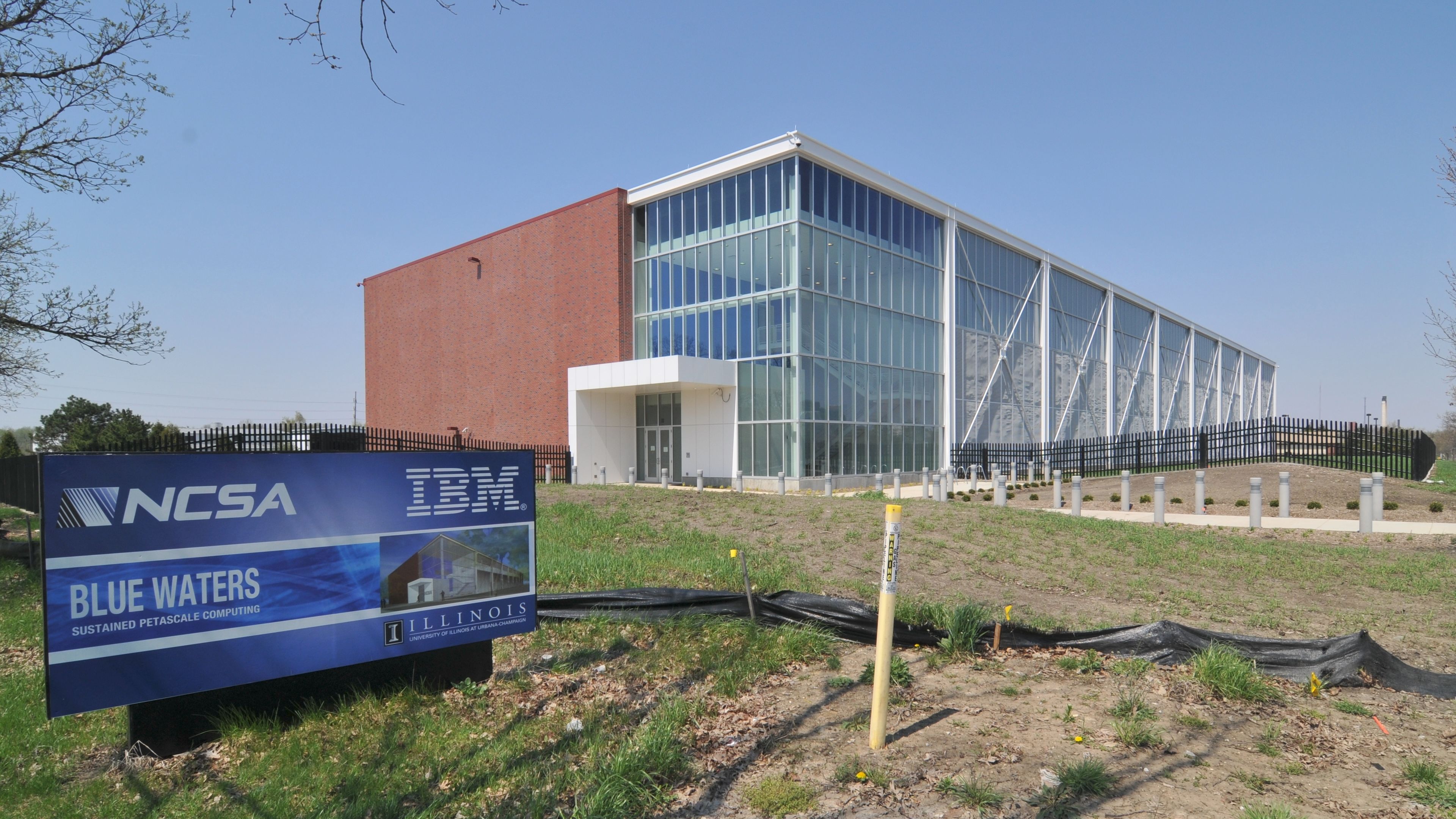Exterior of the Blue Waters petascale supercomputing facility at the University of Illinois at Urbana-Champaign